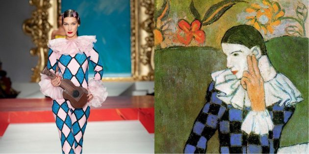 Model Moschino og Picasso "Skæve Harlequin"