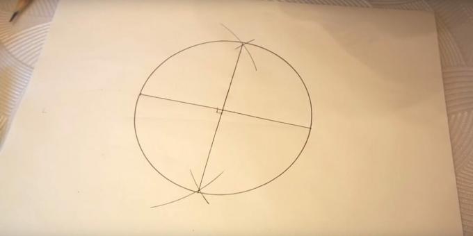 Hvordan man tegner en femspidset stjerne: tegn en cirkel