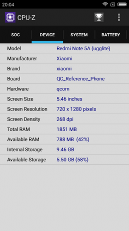 Xiaomi redmi Bemærk 5a: tekniske specifikationer