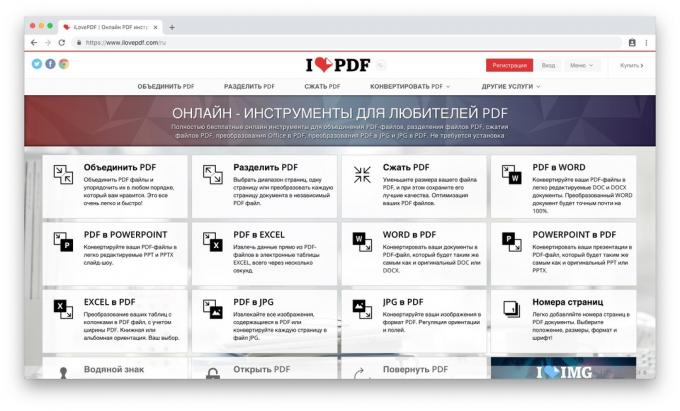 PDF konverter iLovePDF