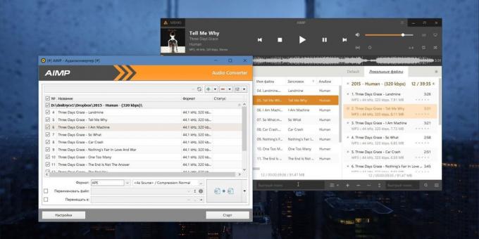Audio Converter til Windows, MacOS og Linux: AIMP