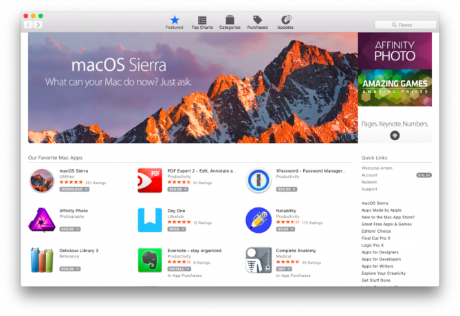 Sådan opdaterer MacOS Sierra gennem Mac App Store