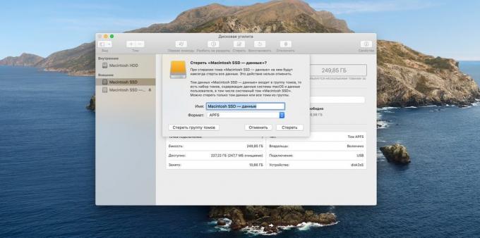 Hvordan til at fremskynde din computer til MacOS: Åbn "Diskværktøj", og formatere din SSD