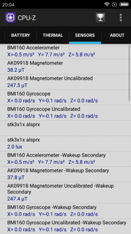 Redmi Bemærk 5a CPU-Z