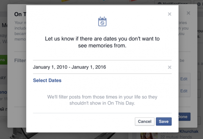 Sådan deaktiveres funktionen på Facebook "På denne dag"