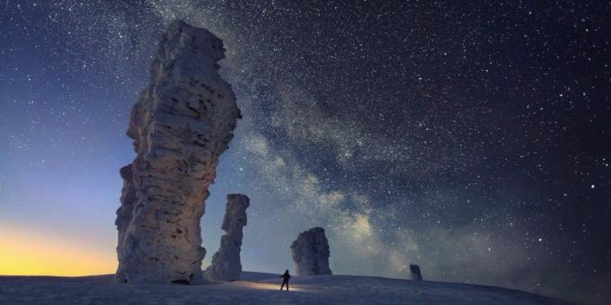 Smukke steder i Rusland. søjler af forvitring