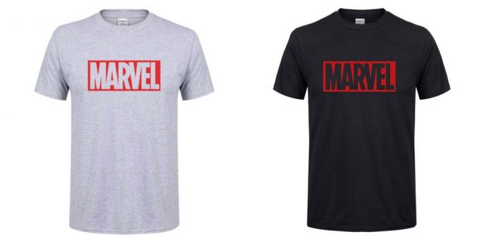 T-shirts med logoet for Marvel
