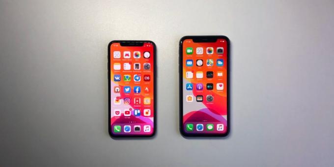 Venstre 11 iPhone Pro, højre - iPhone 11