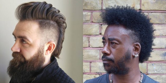 Trendy mænds haircuts for fans af ekstrem sport: Mohawk