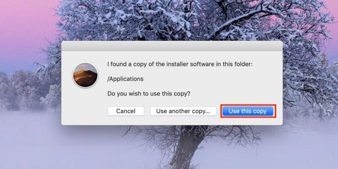 Hvordan man laver en bootbar USB-flashdrev med MacOS: yazhmite knap Brug denne kopi