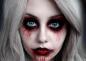 Makeup til Halloween: 10 smukke frygtelige ideer