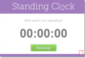 StandingClock: tidsregistrering i en stående stilling