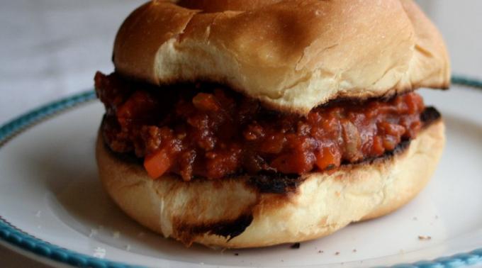 Hvad at lave mad fra fyldet: Burger "sjusket joe"