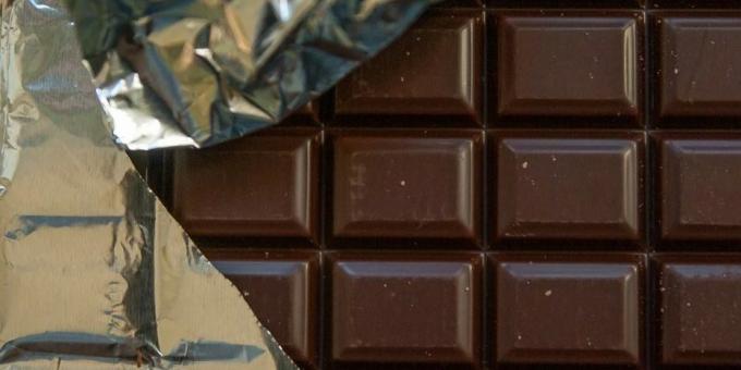 Hvilke fødevarer indeholder jern: mørk chokolade