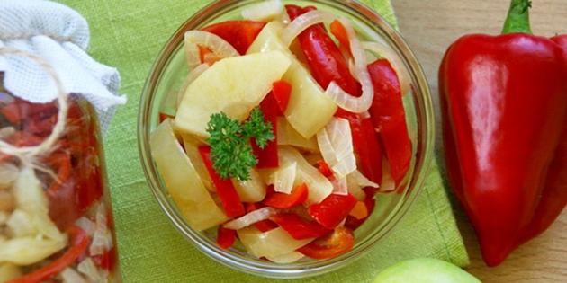 Simple salater i vinteren: Salat med peberfrugter og æbler