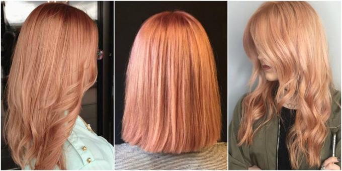 Moderigtigt hårfarve: pink og honning blonde