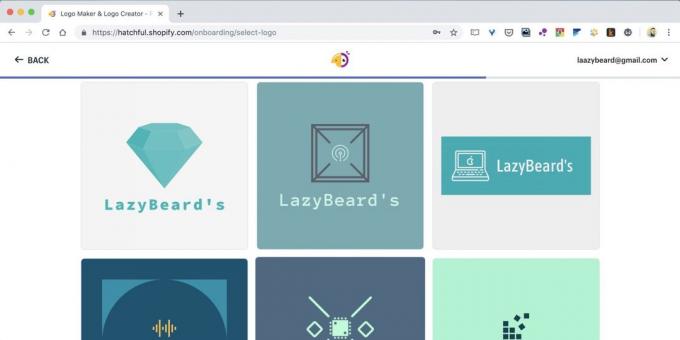 Hvordan at skabe et logo online på hjemmesiden Hatchful