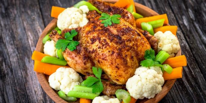 Sådan fylder du kylling: Fyldt kylling med gulerødder og selleri