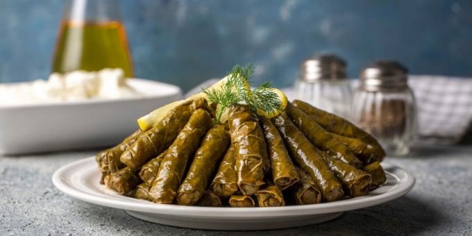 Dolma med ris og oksekød