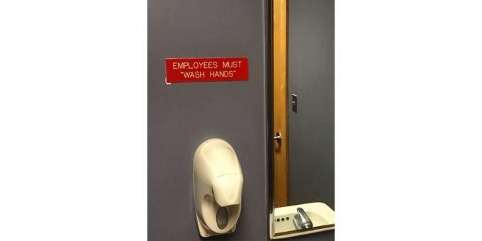 en påmindelse om at vaske hænder