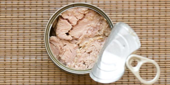 I nogle produkter vitamin d: tunfiskekonserves