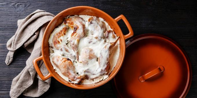 Kanin i ovnen i creme fraiche sauce: den bedste opskrift
