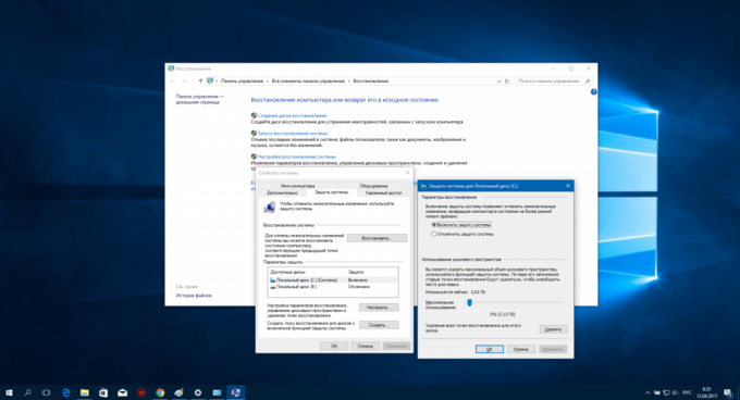 Konfigurer Windows 10: Systemgendannelse service