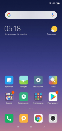 Xiaomi Mi 8 Pro: Ikoner