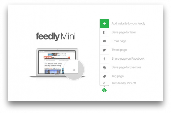 Feedly Mini - Chrome udvidelse til praktisk brug Feedly