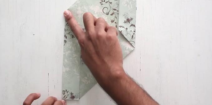 hvordan man laver en konvolut, folde den venstre side