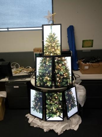 Juletræ fra skærme