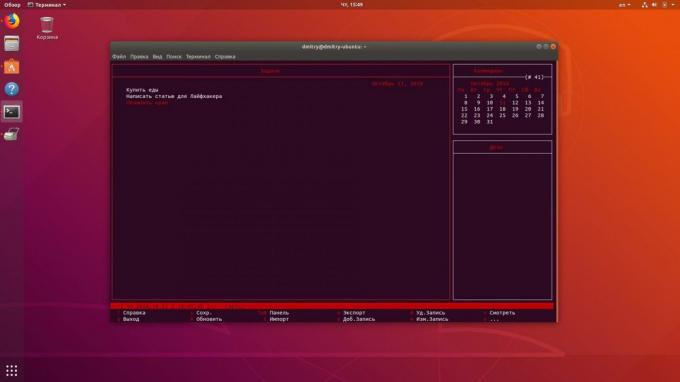 Linux terminal gør det muligt at planlægge arrangementer i kalenderen