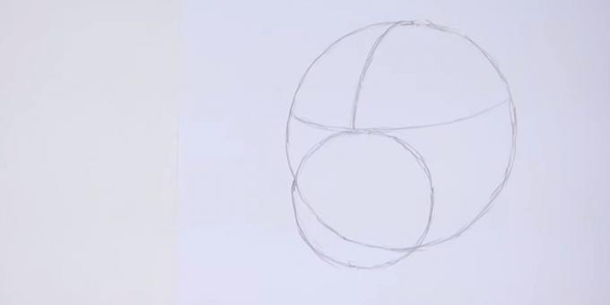 Tegn en cirkel med mindre diameter