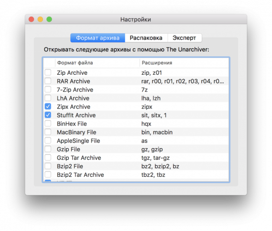 Frit program til Mac: Unarchiver 