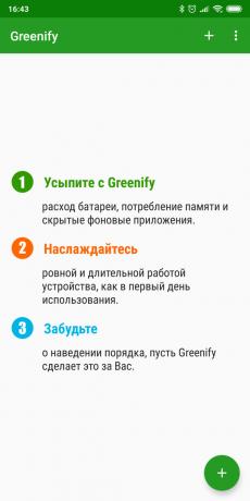 Greenify ansøgning med root-rettigheder sparer batteri