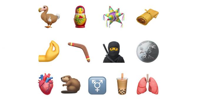 Matryoshka, ninja og bæver: emojis udgivet, som frigives på iOS og macOS i 2020