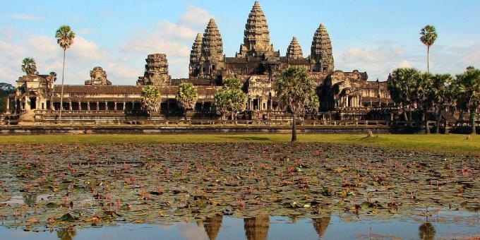 Asiatiske område er ikke forgæves tiltrække turister: den arkæologiske park i Angkor, Cambodja