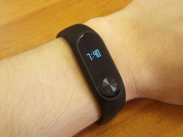 Xiaomi Mi Band 2: visning af tid