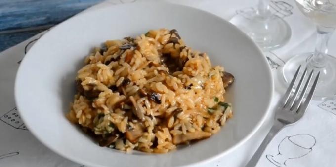 Risotto med svampe - opskrift