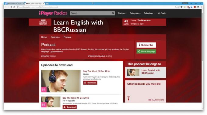 Podcasts at lære engelsk: Lær engelsk med BBCRussian