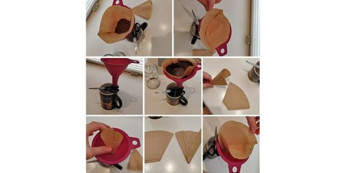 brygning malet kaffe i et krus