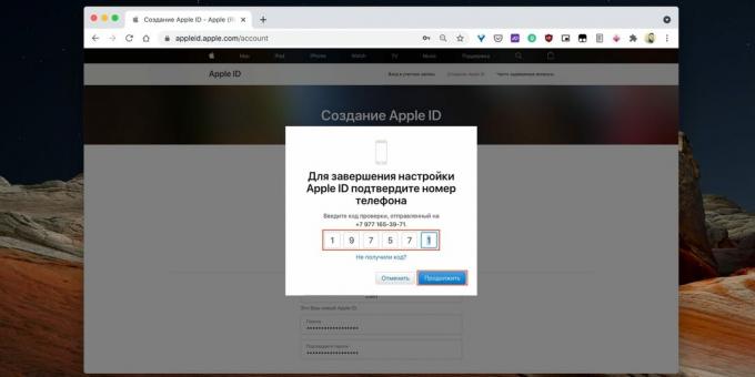 Sådan opretter du et Apple -id: bekræft dit telefonnummer