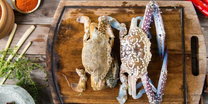 Sådan tilberedes krabber: friske krabber
