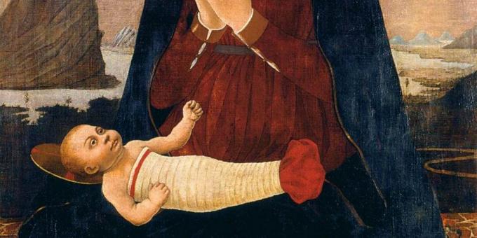Børn i middelalderen: "Madonna og barn", Alesso Baldovinetti