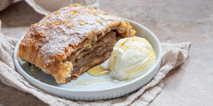 Klassisk Apfelstrudel med hjemmelavet ekstrakt af testen