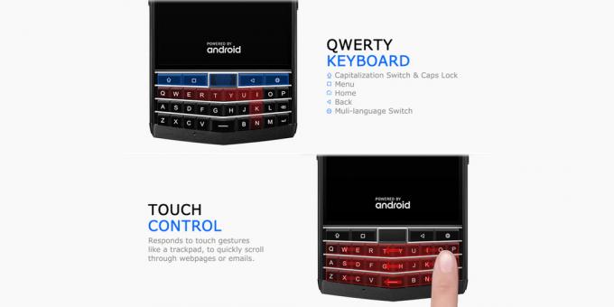 QWERTY-tastatur smartphone varig Unihertz Titan