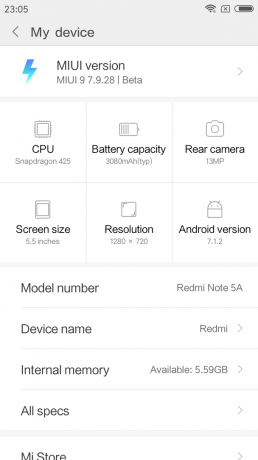 Xiaomi redmi Bemærk 5a: software