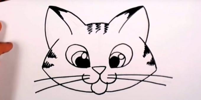 Sådan at tegne en mundkurv kat i tegneserie stil