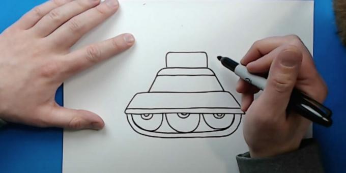 Hvordan man tegner en tank: lav en larve