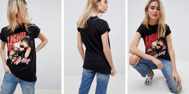 Kvinders mode t-shirts fra europæiske butikker: Bomuld T-Shirt ASOS 